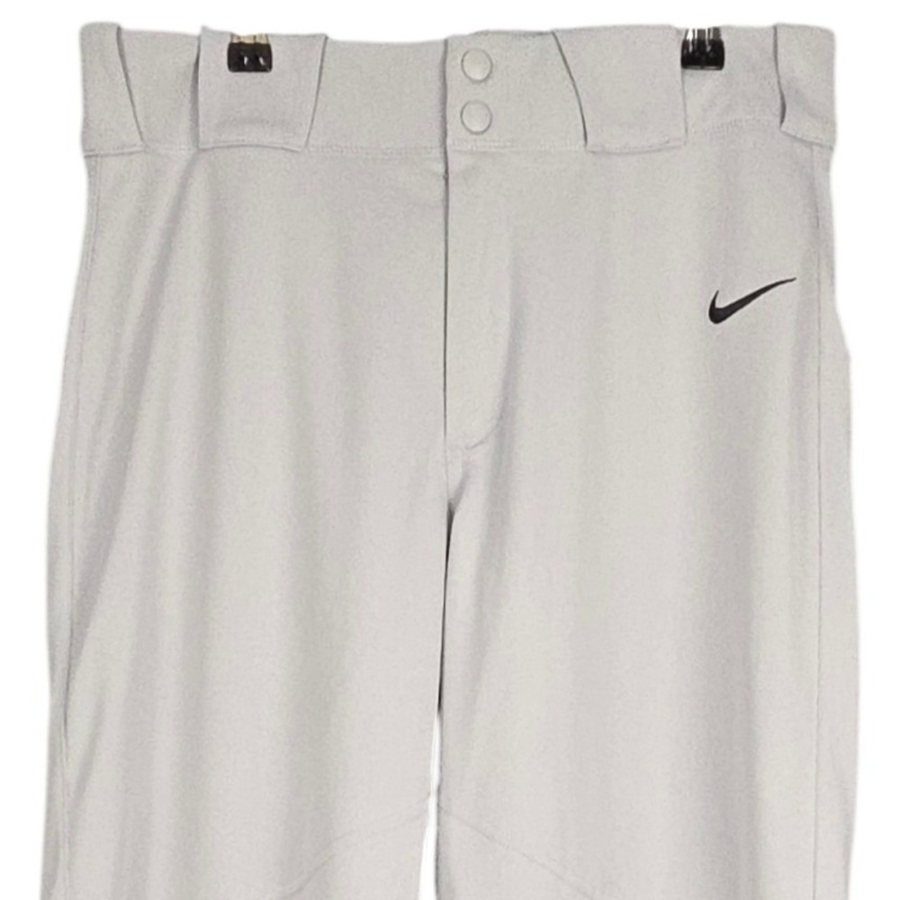 Nike Baseball Pants Men's Large Gray Full Length Performance Athletic‎ Snaps Zip